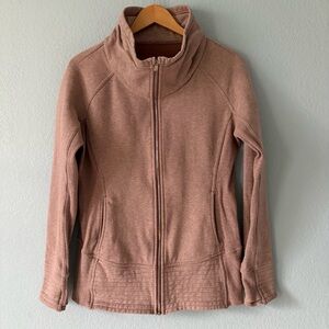 Lululemon Radiant Jacket II Spanish Oak Mauve Full Zip High Neck 10 Fleece